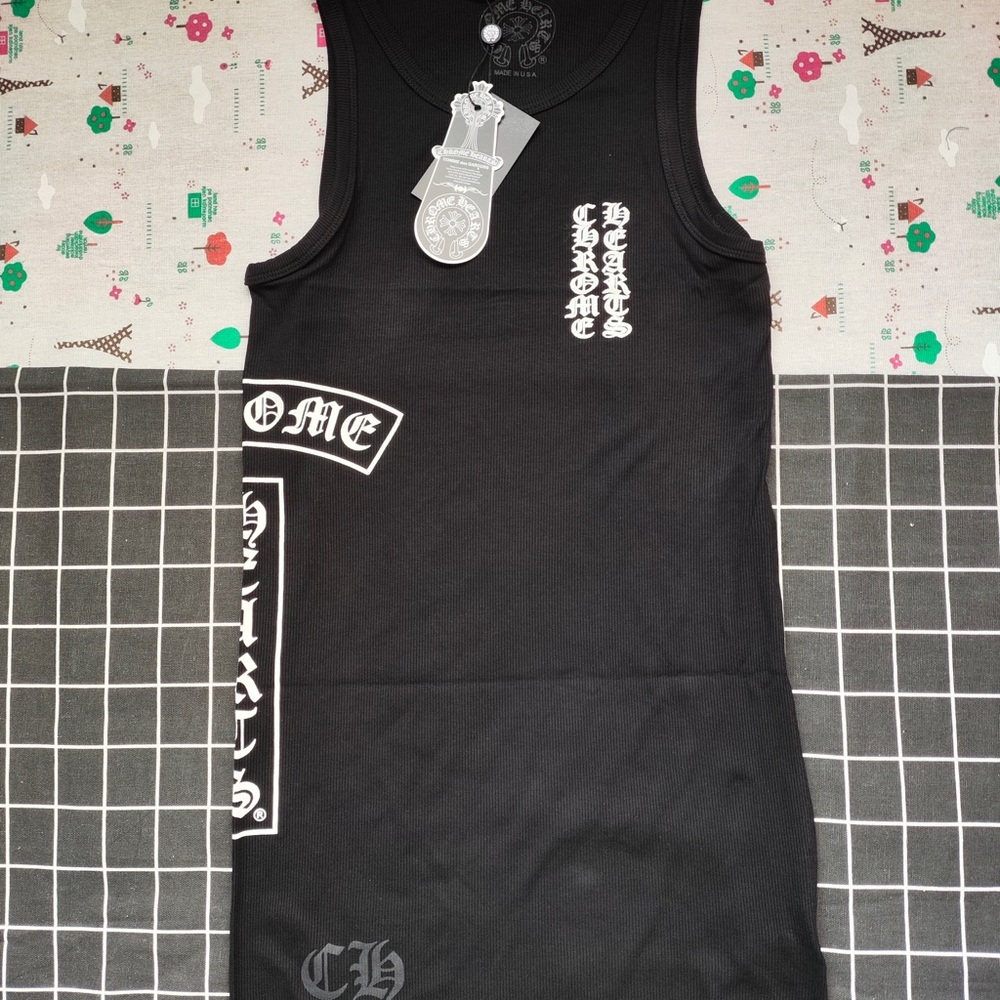 Chrome Hearts Black Graphic Tank Top